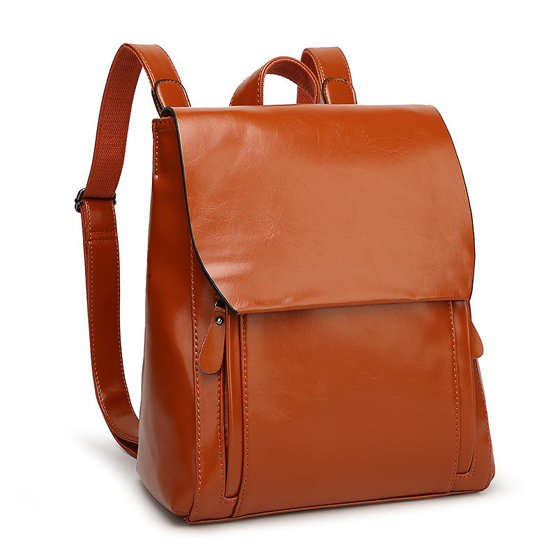 Women's With Leather Oil Wax Retro Style Bags