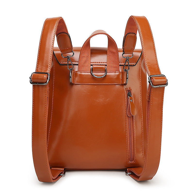Women's With Leather Oil Wax Retro Style Bags
