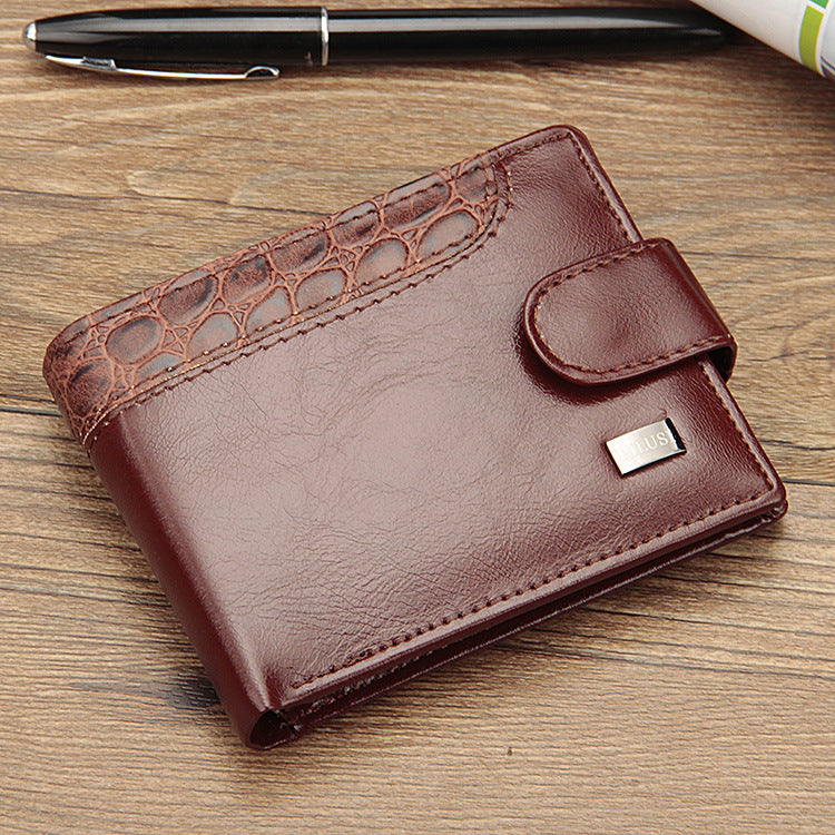 Men's Creative Horizontal Leisure Suction Clasp Men's Wallet