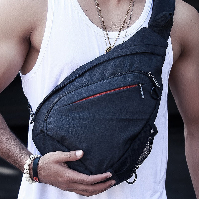 Men's Oxford Cloth Trendy Drop-shaped Large Men's Chest Bags