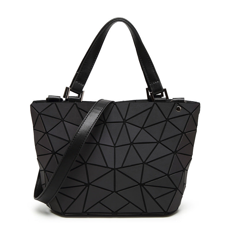 Women's Geometric Diamond Plaid Luminous Messy Handbags