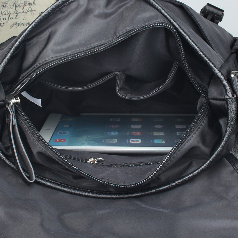 Men's Slouchy Nylon Oxford Woven Horizontal Men's Messenger Bags