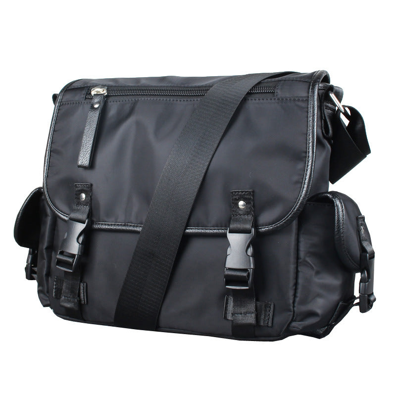 Men's Slouchy Nylon Oxford Woven Horizontal Men's Messenger Bags