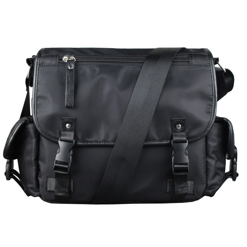 Men's Slouchy Nylon Oxford Woven Horizontal Men's Messenger Bags