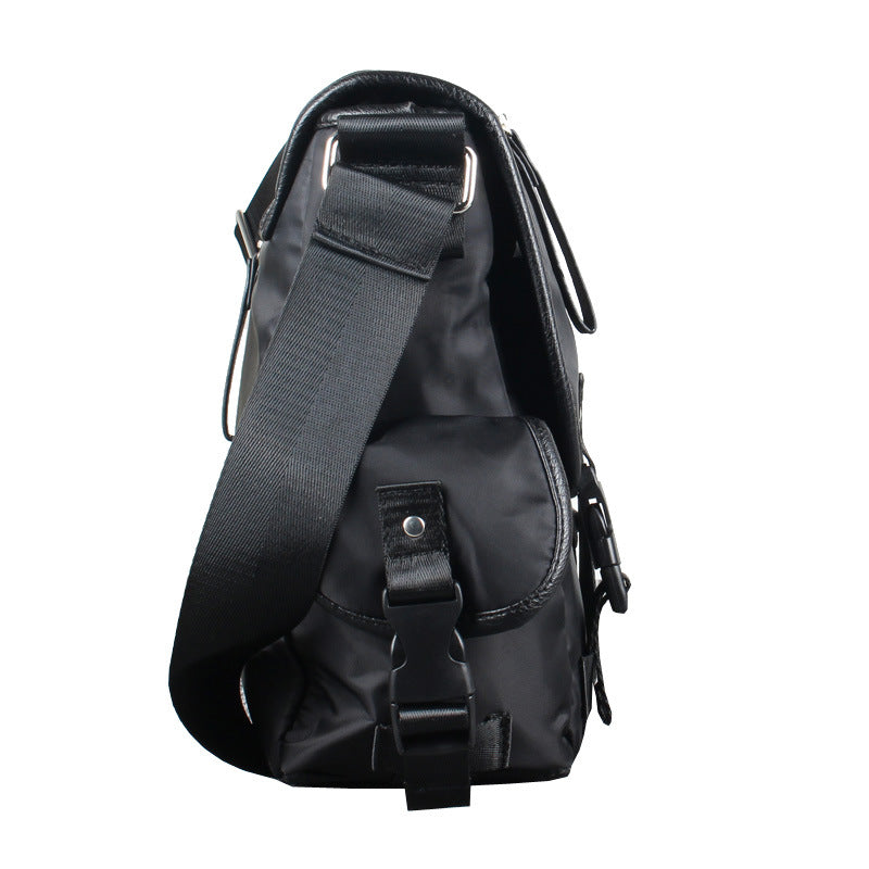 Men's Slouchy Nylon Oxford Woven Horizontal Men's Messenger Bags