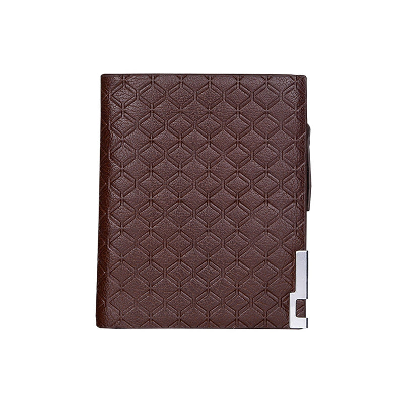 Men's Multiple Slots Short Business Plaid Horizontal Men's Wallet
