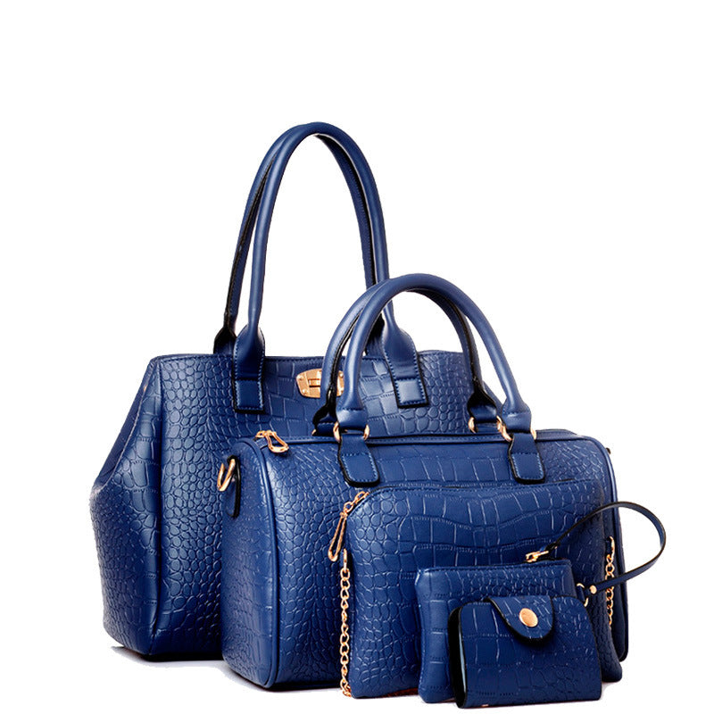 Women's Spring Trendy Crocodile Pattern Mother Handbags