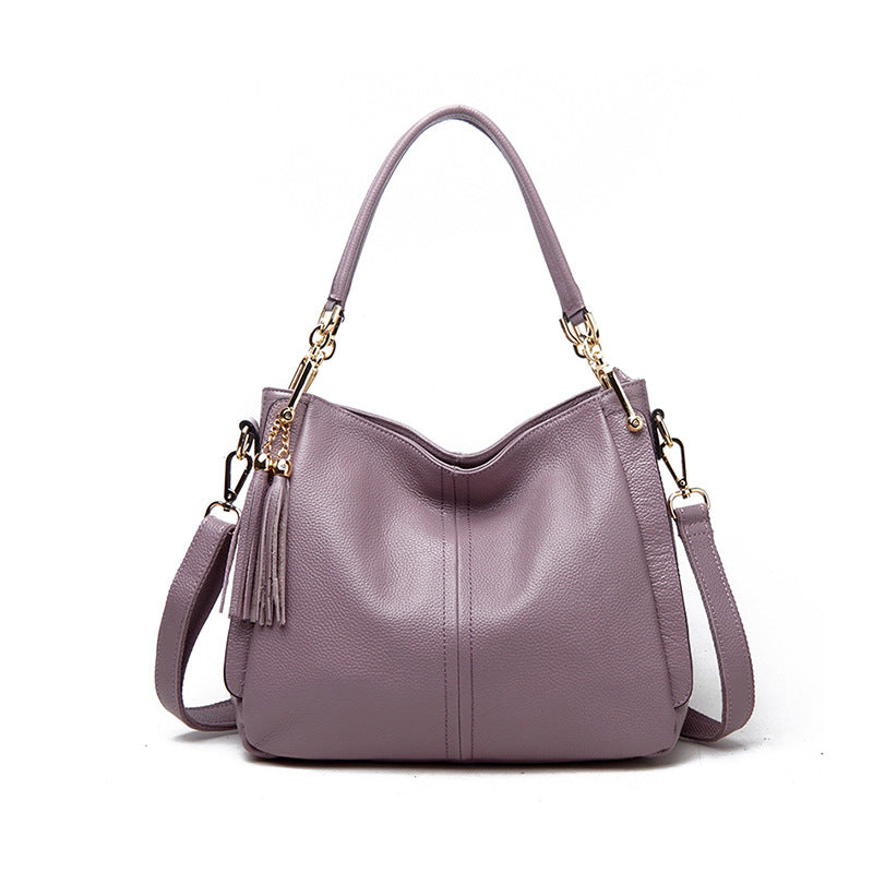 Graceful Women's Korean Fashion Leather Simple Shoulder Bags