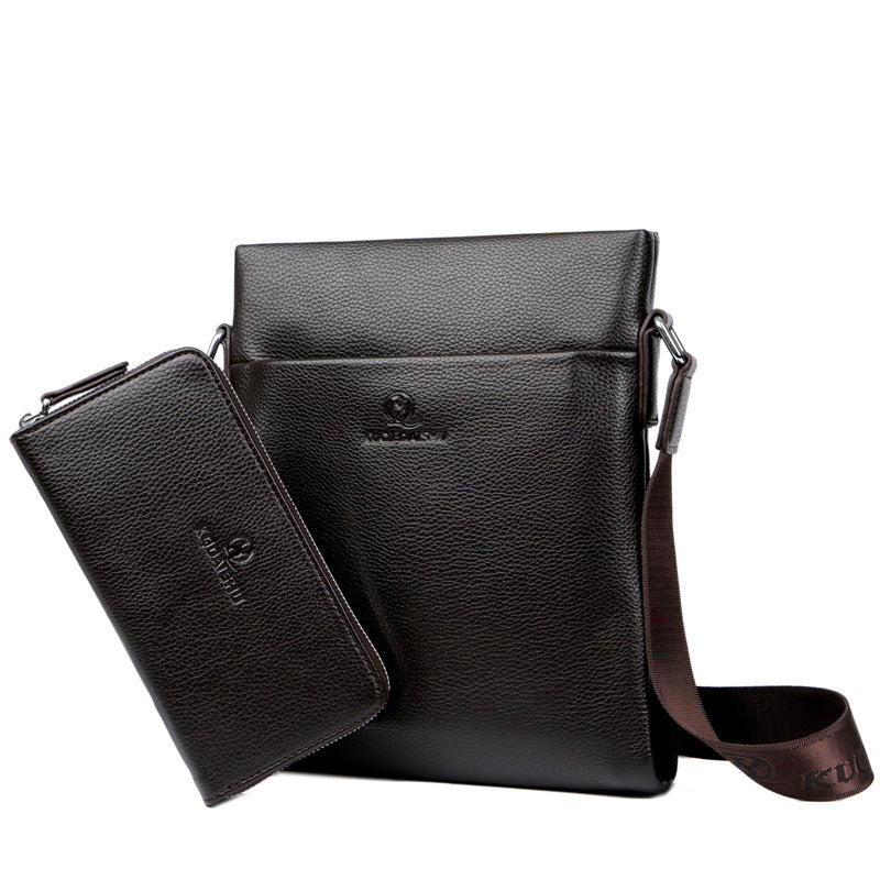 Men's Cool Kangaroo Business Authentic Leather Tactile Men's Shoulder Bags