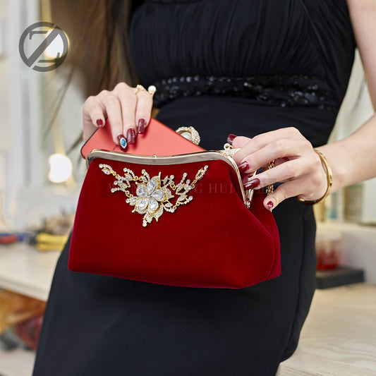 Women's Portable Wedding Fashion Diamond Chain Trend Handbags