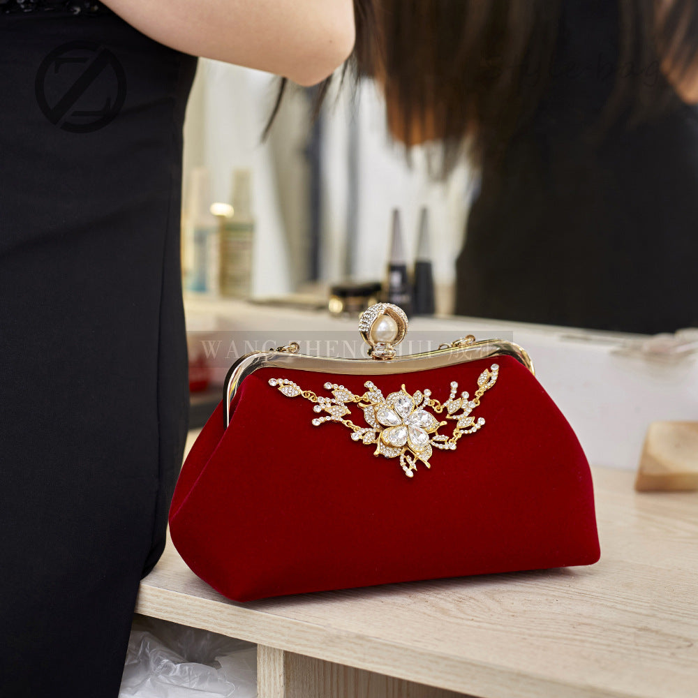 Women's Portable Wedding Fashion Diamond Chain Trend Handbags