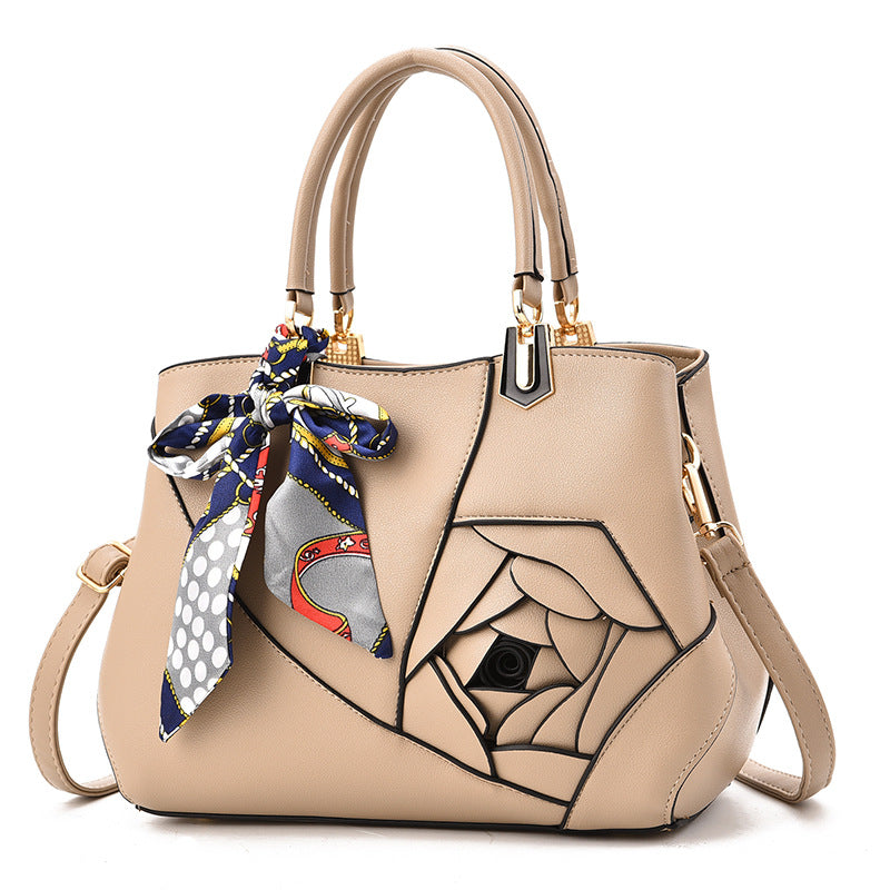 Women's New Versatile Slouchy Fashion Rose Shoulder Bags