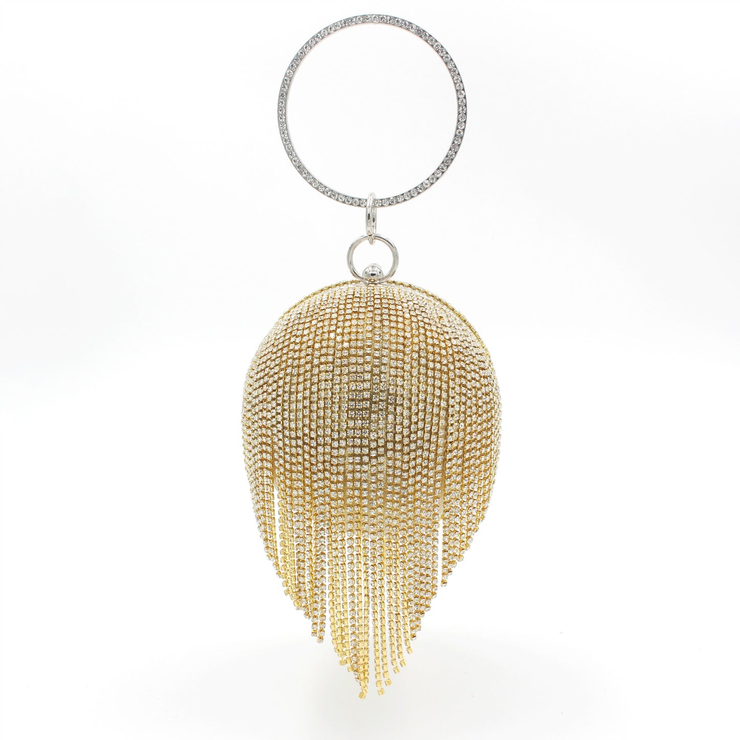 Women's Rhinestone Banquet Clutch Fringe Tape Bracelet Evening Bags