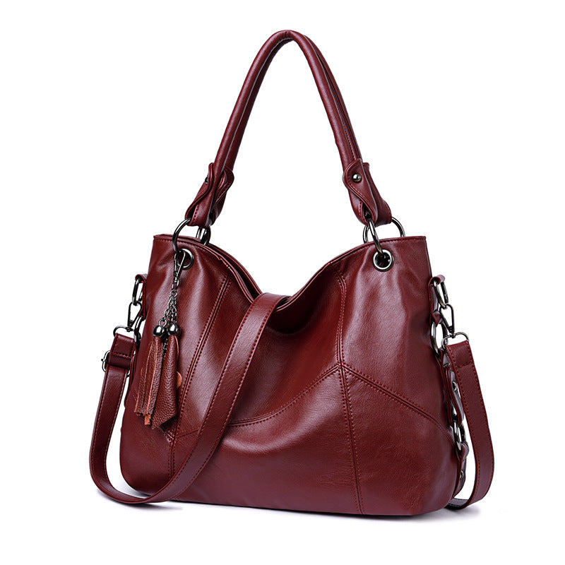 Women's Tassel Soft Leather Big Fashion Shoulder Bags