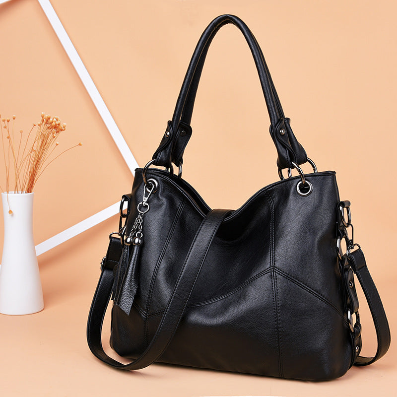 Women's Tassel Soft Leather Big Fashion Shoulder Bags