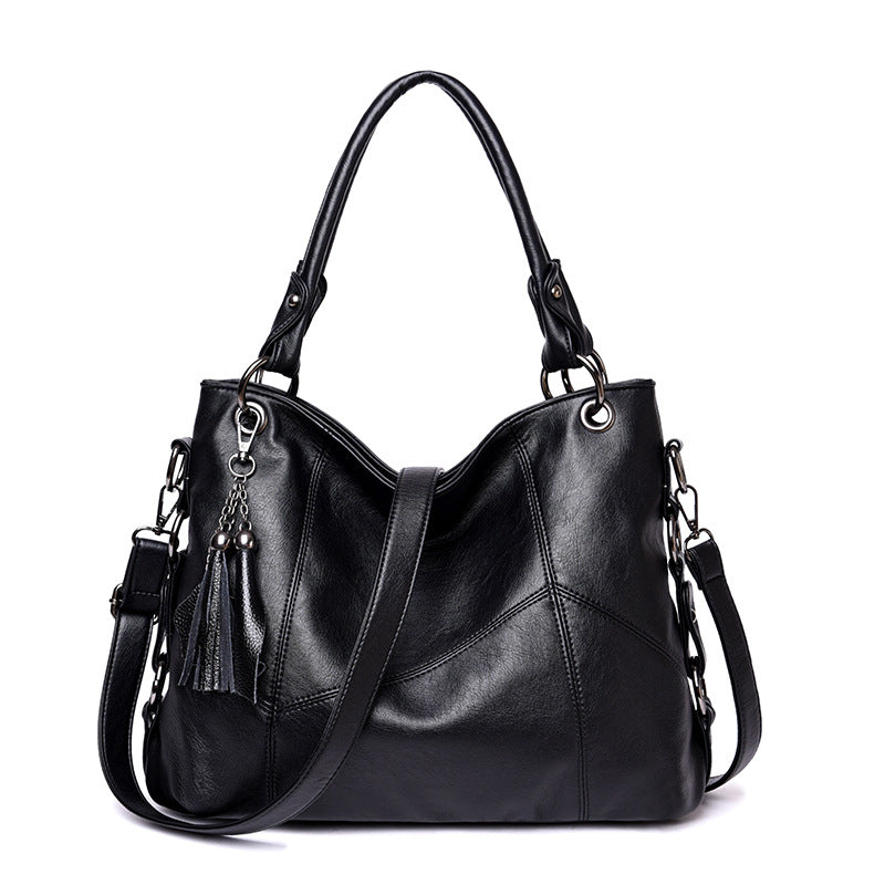 Women's Tassel Soft Leather Big Fashion Shoulder Bags