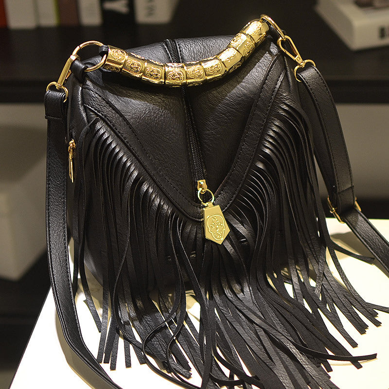Women's Popular Music Festival Large Tassel Crossbody Bags