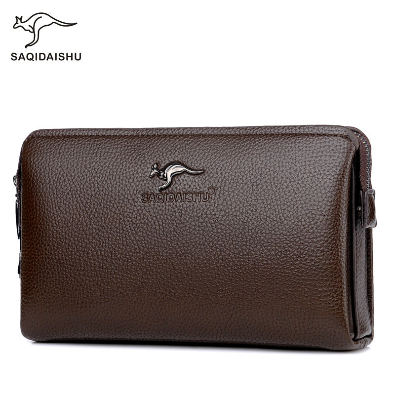 Men's Kangaroo Long Business Clutch Multifunctional Mobile Men's Handbags