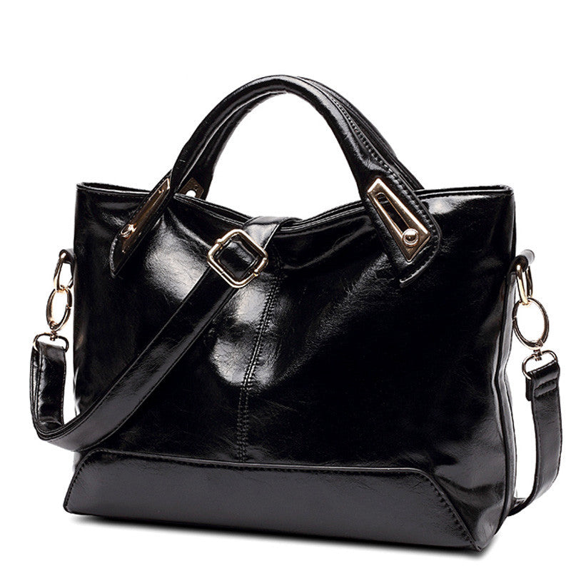 Women's Retro Oil Wax Leather Soft Bags