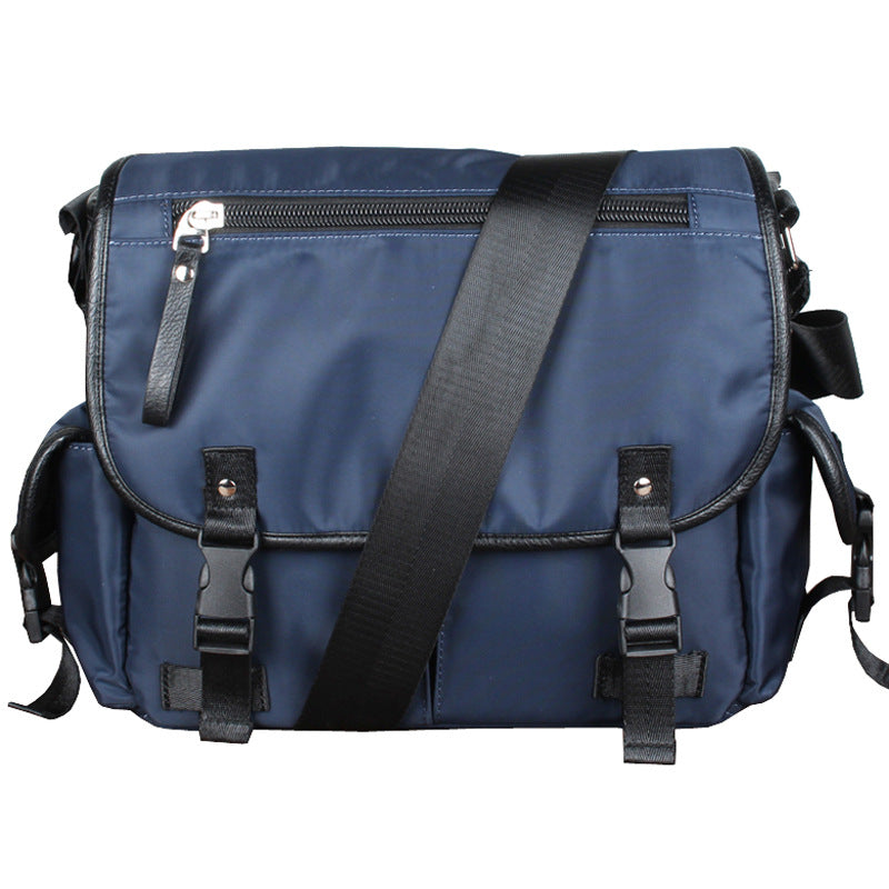 Men's Slouchy Nylon Oxford Woven Horizontal Men's Messenger Bags