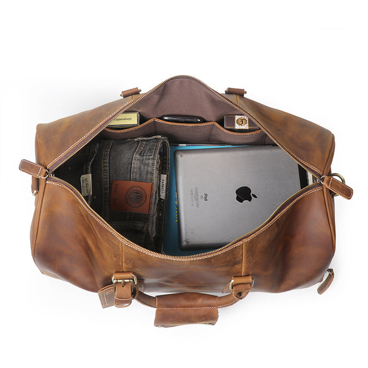 Crazy Horse Leather First Layer Cowhide Travel Bags