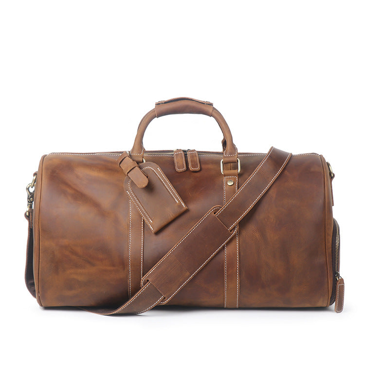 Crazy Horse Leather First Layer Cowhide Travel Bags