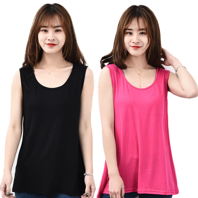 Women's Summer Thin High Elastic Modal Hem Tops