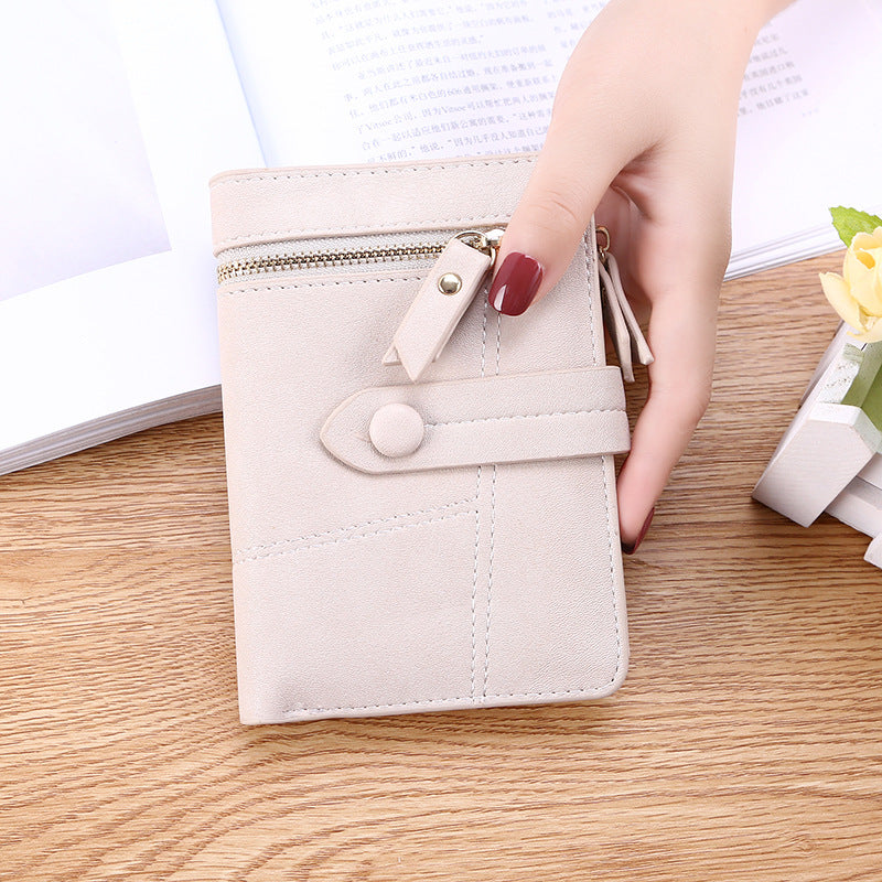 Women's Short Version Trendy Fresh Female Folding Ladies Wallet
