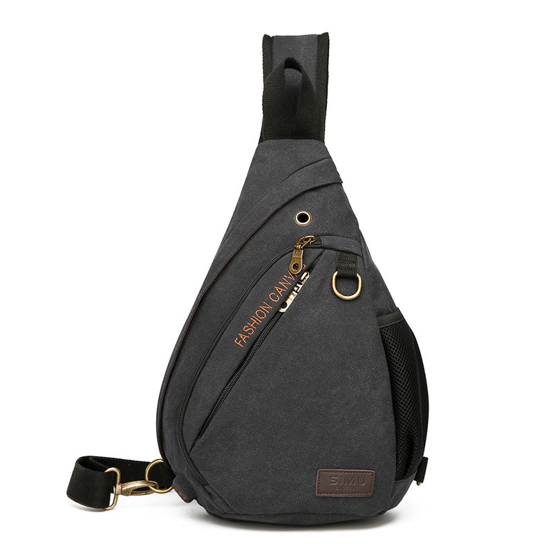 Comfortable Men's Canvas Korean Fashion Trendy Men's Chest Bags