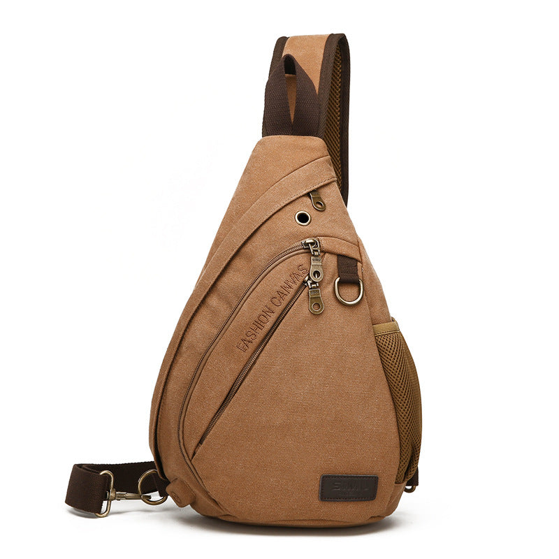 Comfortable Men's Canvas Korean Fashion Trendy Men's Chest Bags
