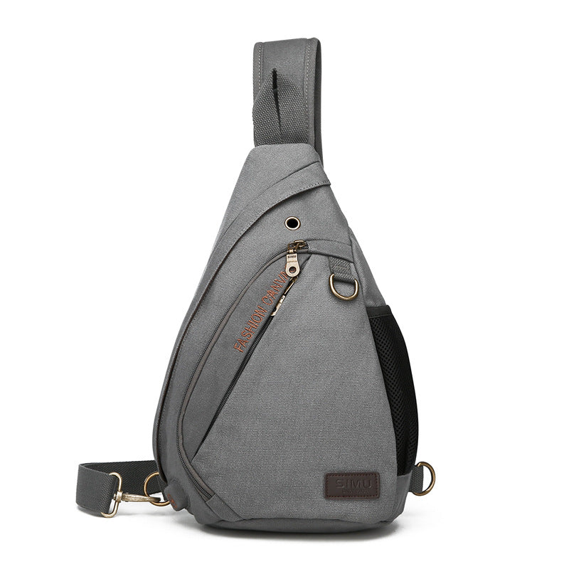 Comfortable Men's Canvas Korean Fashion Trendy Men's Chest Bags