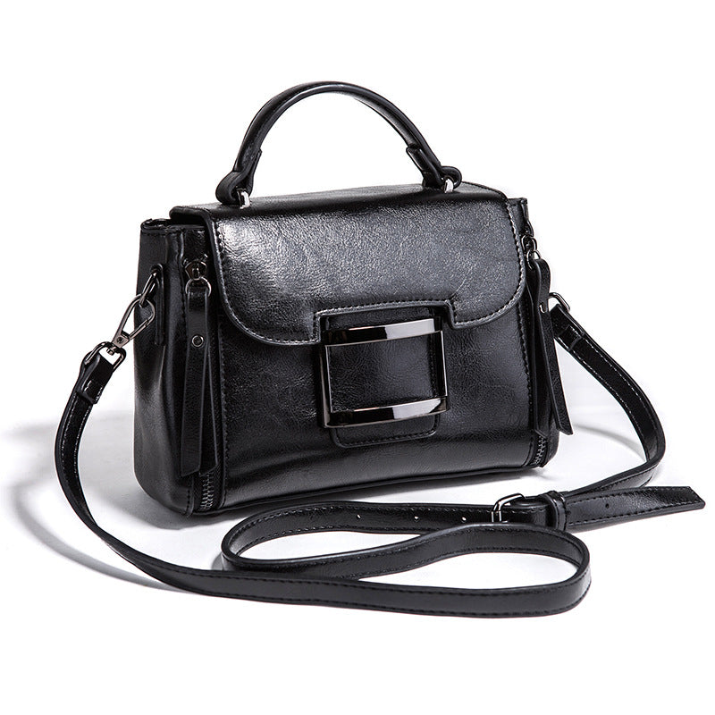 Women's Simple Korean Fashion Retro Oil Wax Crossbody Bags
