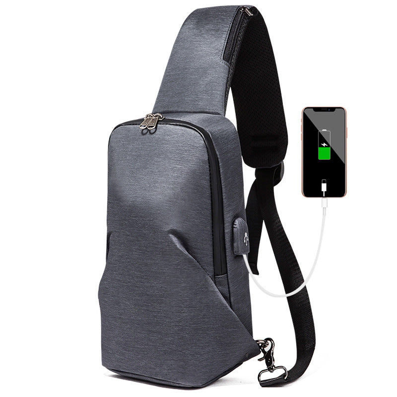 Men's Trendy Cool Style Charging Green Men's Chest Bags