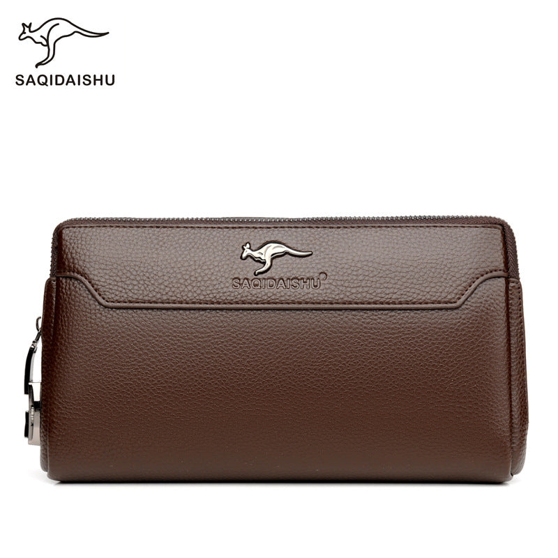 Men's Durable Kangaroo Clutch Business Password Lock