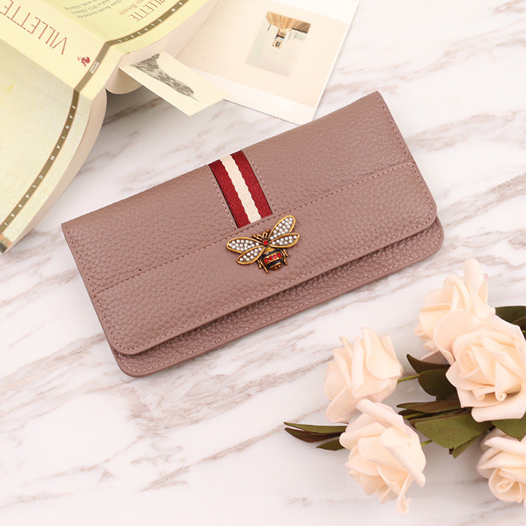 Women's Long Genuine Leather Clutch Simple Fashion Ladies Wallets