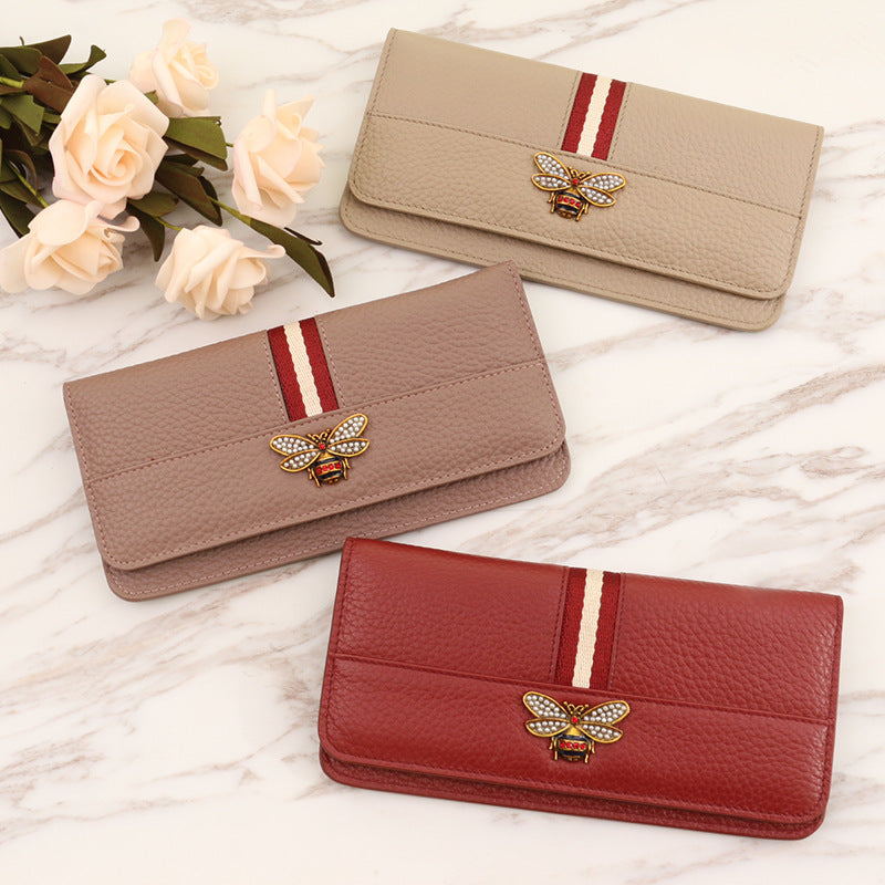 Women's Long Genuine Leather Clutch Simple Fashion Ladies Wallets