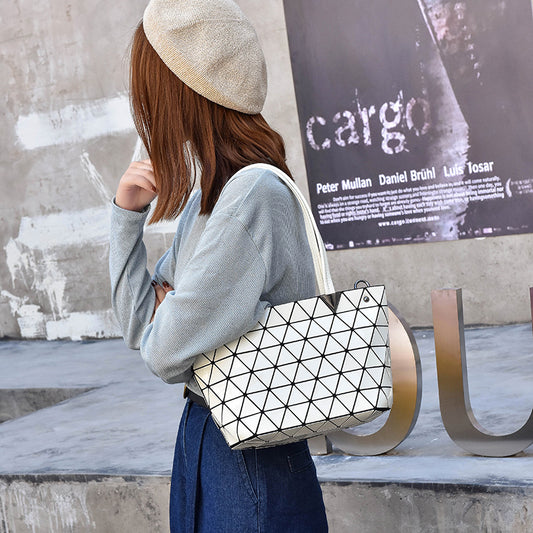 Women's Plaid Simple Fashion Horizontal Clear Shoulder Bags