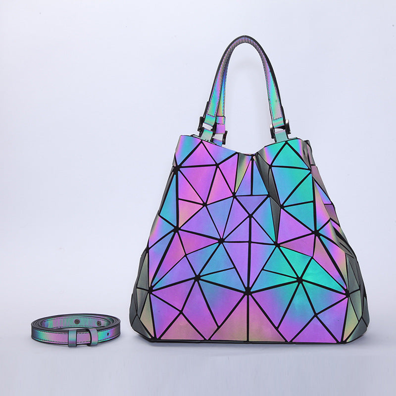 Women's Geometric Luminous Fashion Rhombus Single Variety Handbags