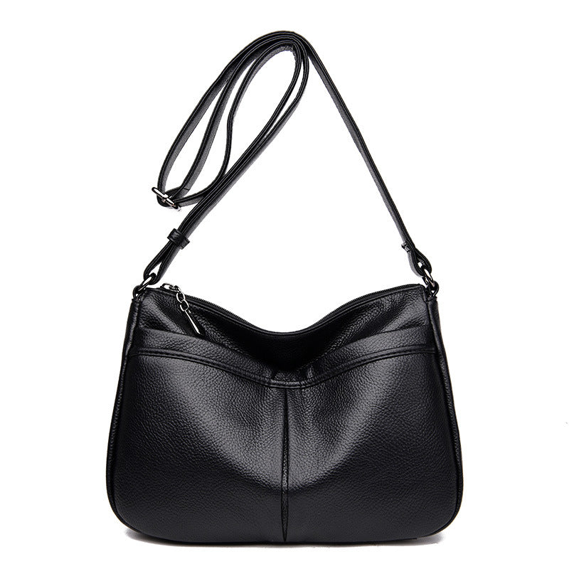 Women's Soft Leather Mother Big Generous Crossbody Bags