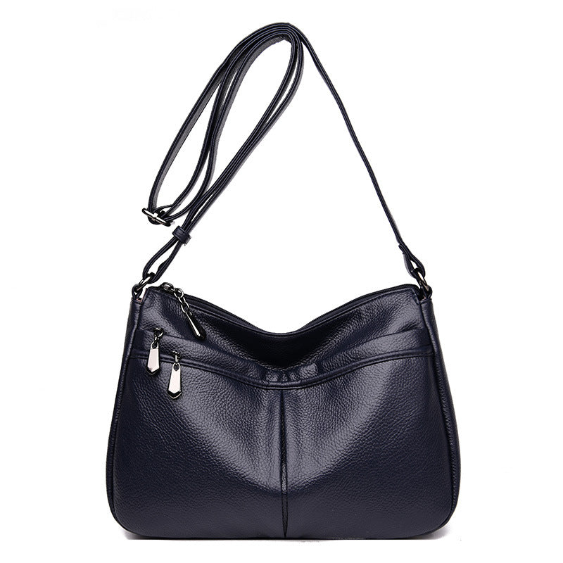 Women's Soft Leather Mother Big Generous Crossbody Bags