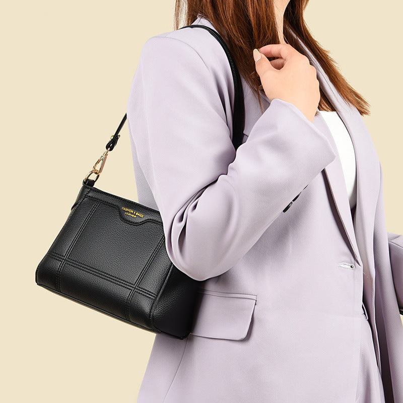 Women's Mother Graceful Soft Leather Elegant Crossbody Bags