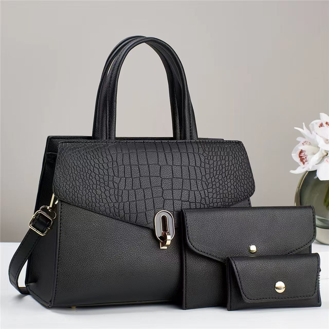 Women's Pretty Durable Elegant Texture Three-piece Handbags