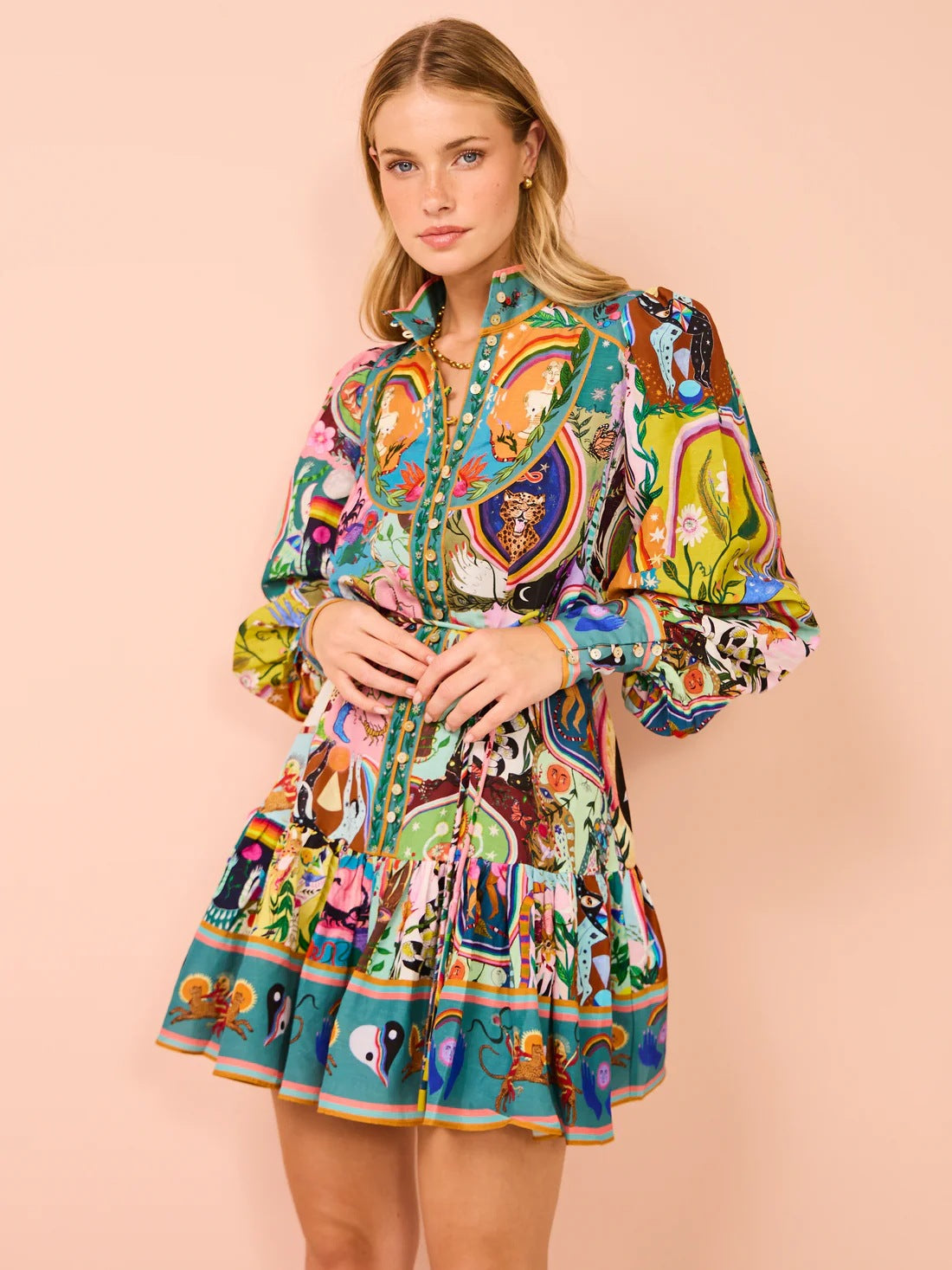 Casual Fashion Printing Shirt Temperament Wild Dresses