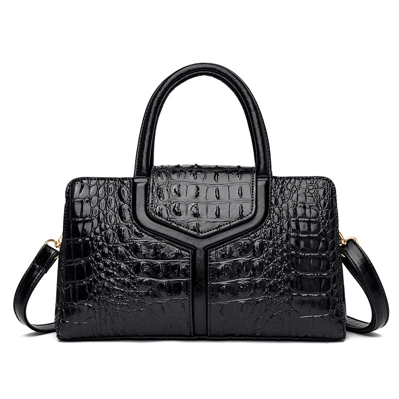 Women's Retro Alligator Print Large Capacity High Bags