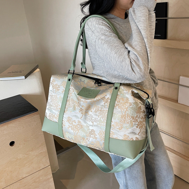Women's Hand Carrying National Style Leisure Large Capacity Chinese Embroidery Bags