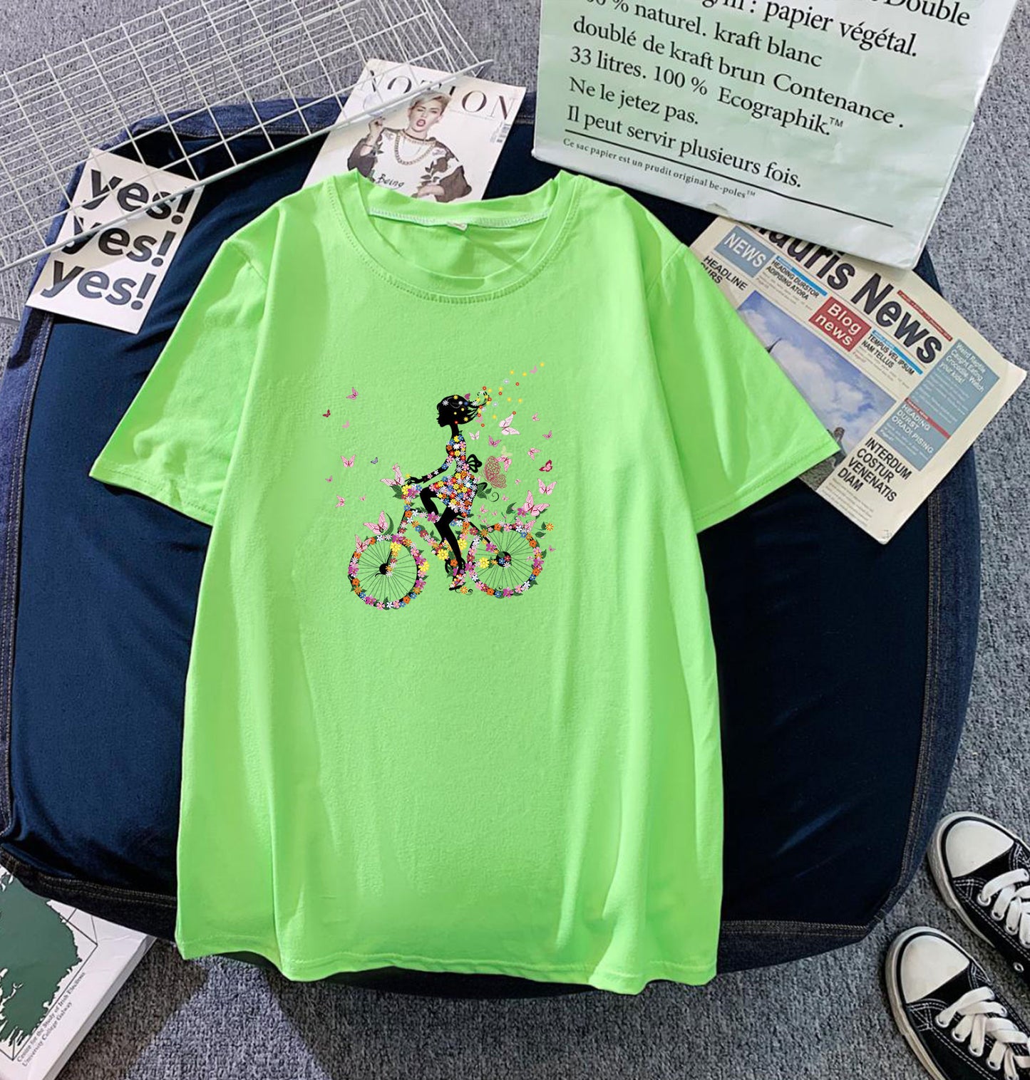 Women's Short-sleeved T-shirt Summer Korean Style Loose Blouses