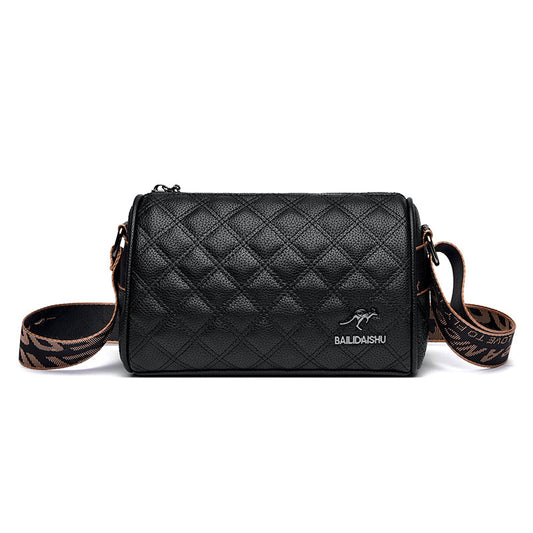 Women's Leather Fashionable Fashion Soft Wide Strap Shoulder Bags