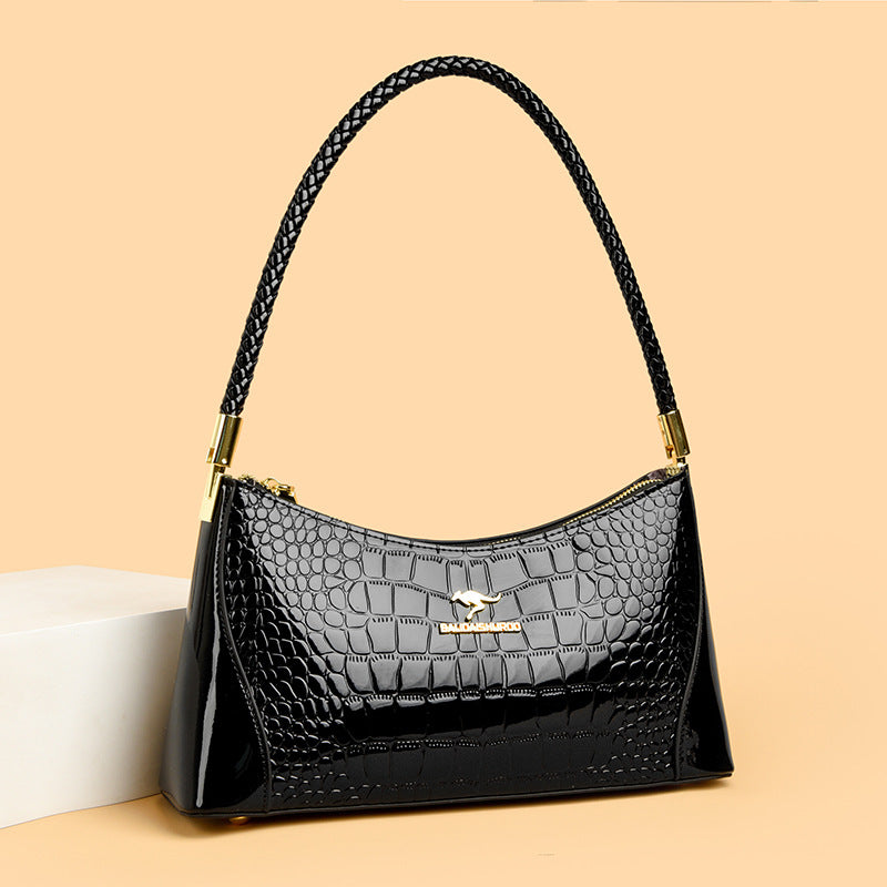 Women's Patent Leather Glossy Shell Classy Mom Crossbody Bags