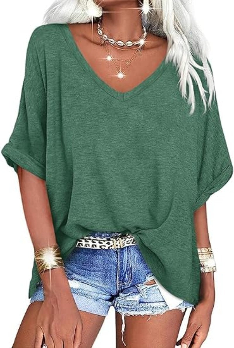Women's Summer Casual Sleeve Loose T-shirt Blouses