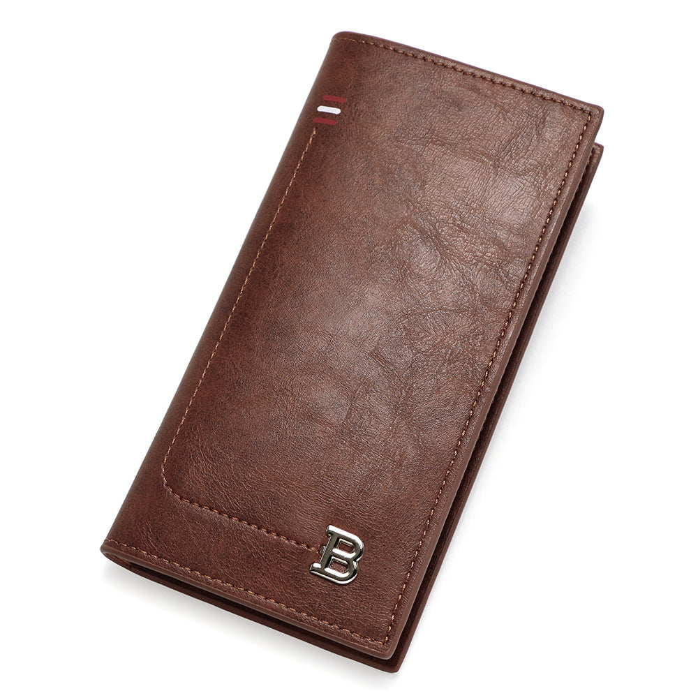 Women's Retro Long Suit Solid Color Clutch Large Coin Purses